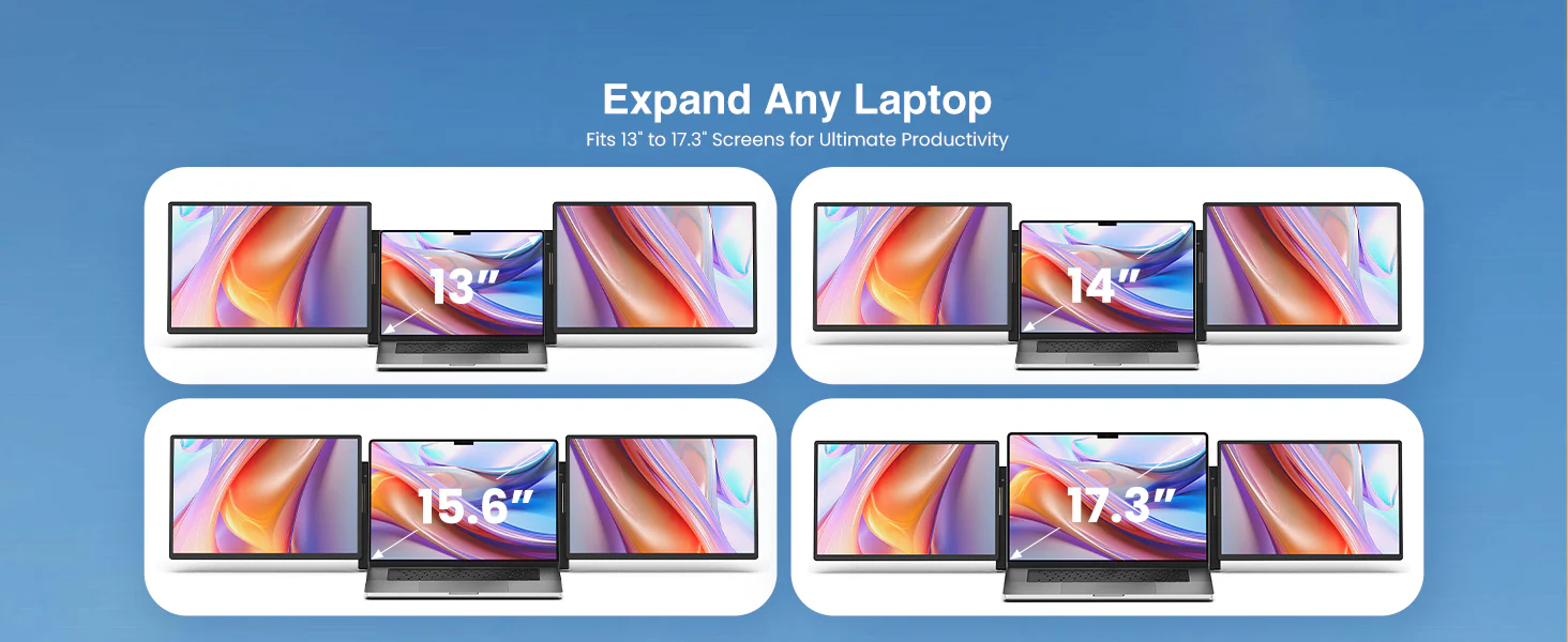 S7 16" Triple Laptop Screen Extender 10 3448d0be e6f1 4bfd a2ef d2b51e8f66fa