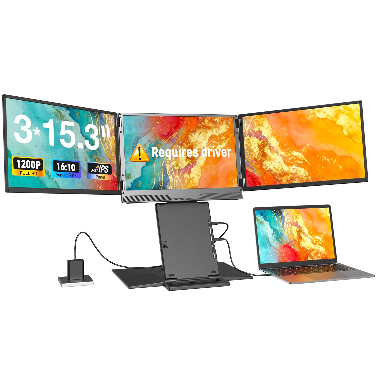 Z3 15.3" Portable Quad-Screen Laptop Screen Extender 1 Z3 15.3" Portable Quad-Screen Laptop Screen Extender