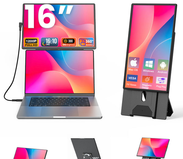 N2 16" Dual Screen Laptop Screen Extender 1 N2 16" Dual Screen Laptop Screen Extender
