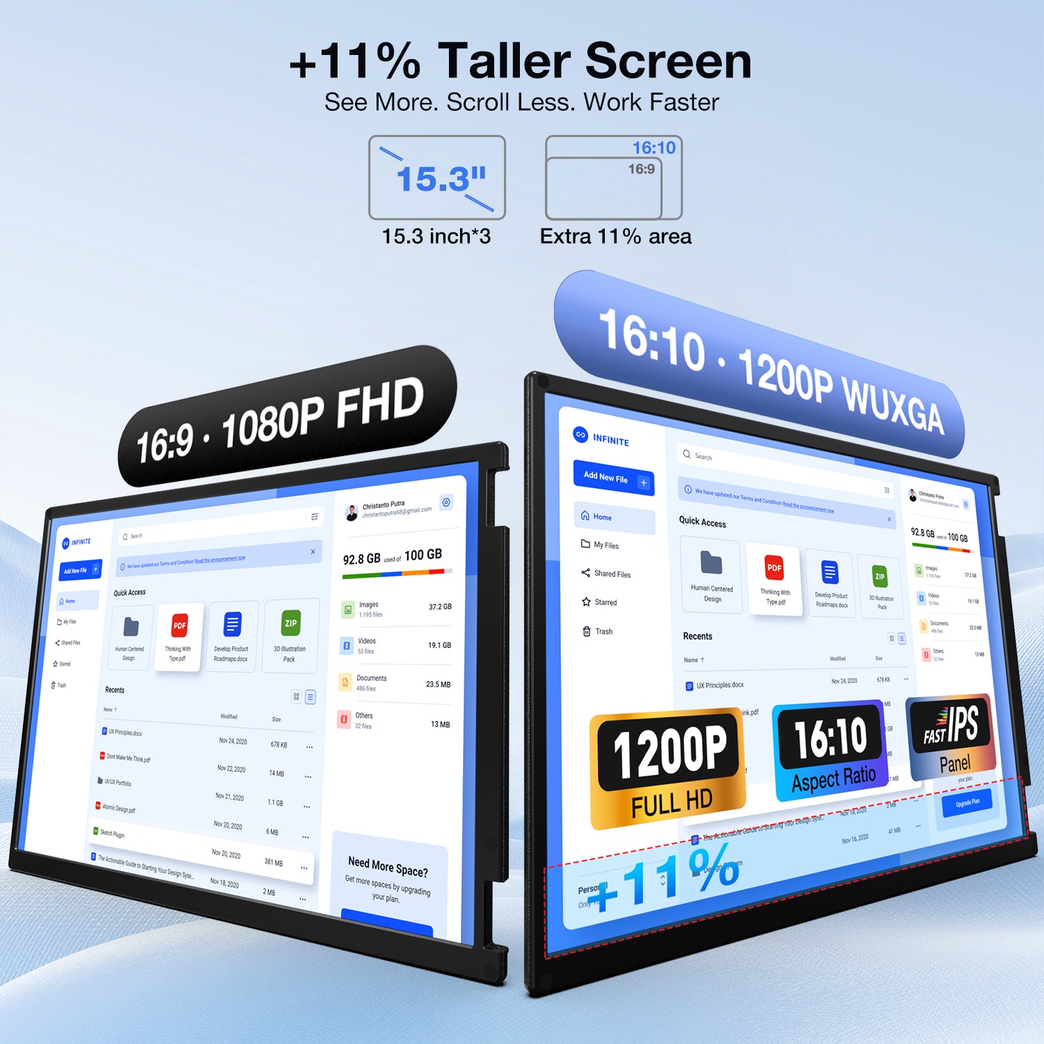 Z3 15.3" Portable Quad-Screen Laptop Screen Extender 5 Z3 15.3" Portable Quad-Screen Laptop Screen Extender - Image 5
