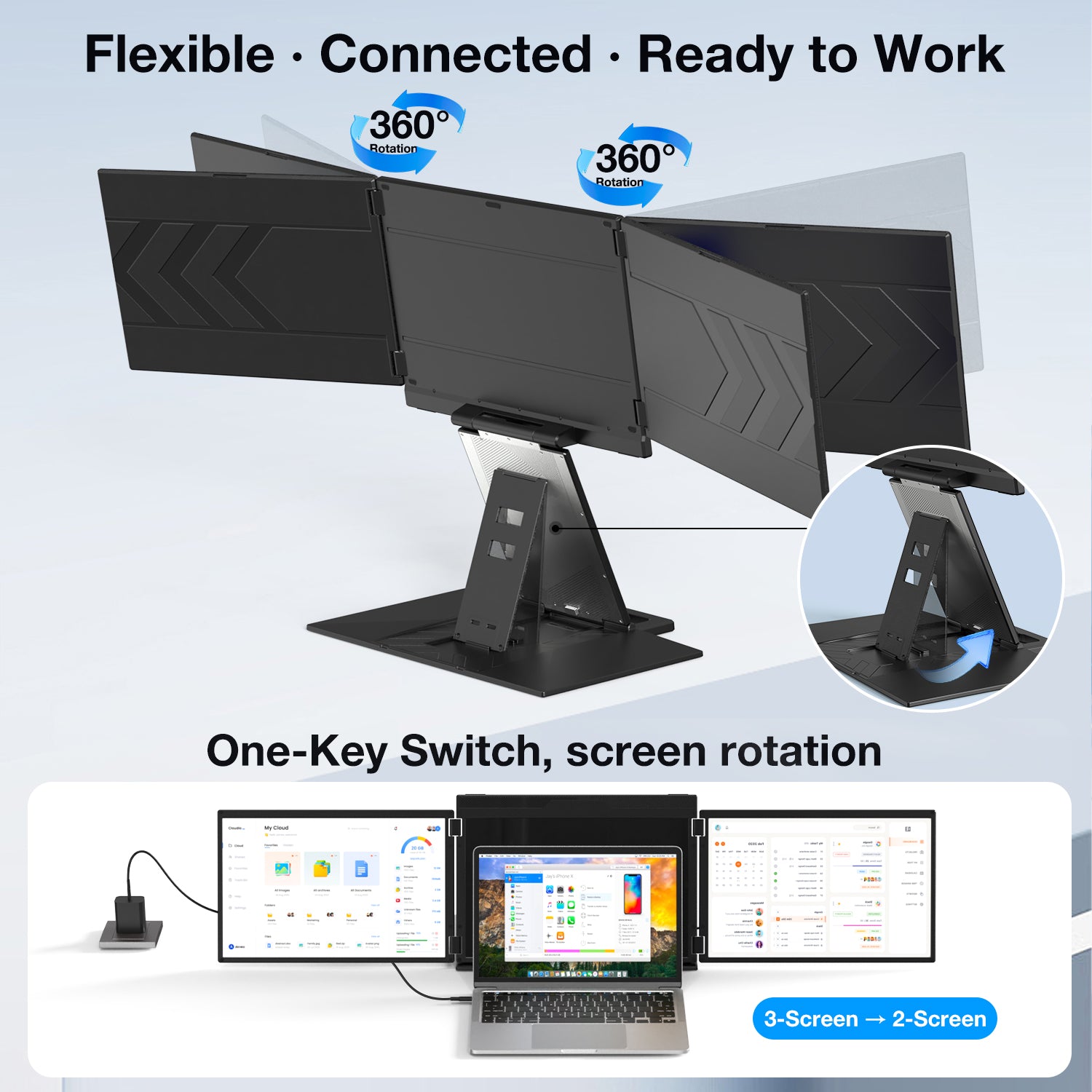 Z3 15.3" Portable Quad-Screen Laptop Screen Extender 6 Z3 15.3" Portable Quad-Screen Laptop Screen Extender - Image 6